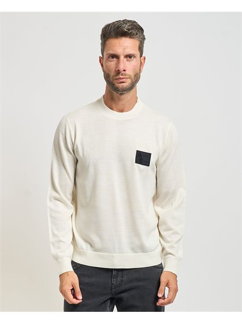 Men's Armani Exchange crew neck sweater with patch ARMANI EXCHANGE | XM001329-AF11982U0009